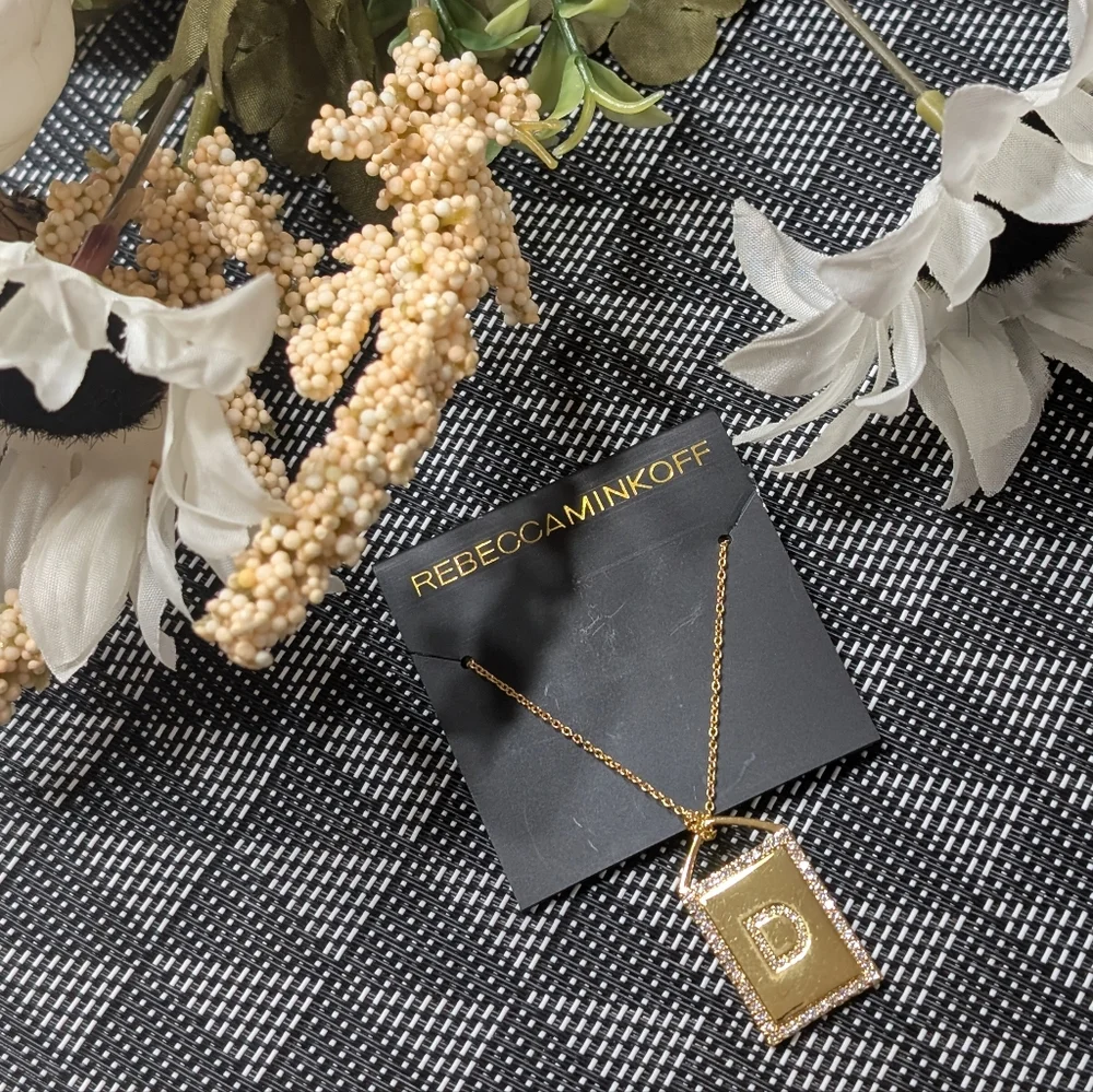Rebecca Minkoff Gold Initial D Pendant Necklace NEW!